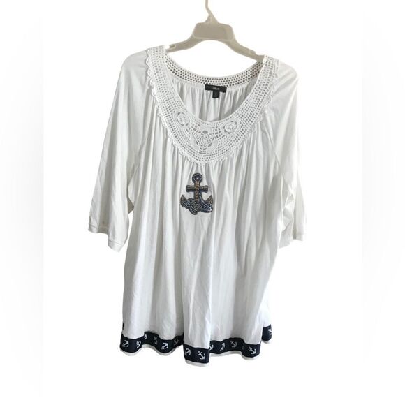 NWOT Ellos  Size 2X short sleeve tunic - Picture 2 of 6